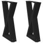 Preview: Couchtischbeine 2 Stk. Schwarz 28x(42-43,3) cm Stahl