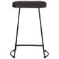 Preview: Barhocker 2 Stk. Schwarz 45x40x62 cm Mango Massivholz