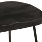 Preview: Barhocker 2 Stk. Schwarz 45x40x62 cm Mango Massivholz