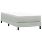 Preview: ARDEBO.de - Boxspringbett ohne Matratze Hellgrau 90x210 cm Samt