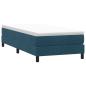 Preview: ARDEBO.de - Boxspringbett ohne Matratze Dunkelblau 80x210 cm Samt
