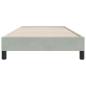 Preview: Boxspringbett ohne Matratze Hellgrau 100x210 cm Samt