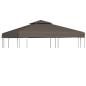 Preview: ARDEBO.de - Pavillon-Dachplane mit Kaminabzug 310 g/m² 3x3 m Taupe