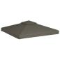 Preview: Pavillon-Dachplane mit Kaminabzug 310 g/m² 3x3 m Taupe
