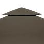 Preview: Pavillon-Dachplane mit Kaminabzug 310 g/m² 3x3 m Taupe