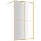 Preview: Duschwand f?r Begehbare Dusche ESG Klarglas Golden 118x195cm