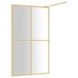 Preview: Duschwand f?r Begehbare Dusche ESG Klarglas Golden 118x195cm