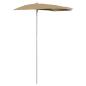 Preview: Halb-Sonnenschirm mit Mast 180x90 cm Taupe