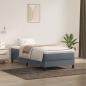Preview: ARDEBO.de - Boxspringbett mit Matratze Dunkelgrau 80x210 cm Samt