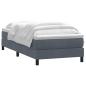 Preview: Boxspringbett mit Matratze Dunkelgrau 80x210 cm Samt