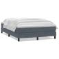 Preview: Boxspringbett mit Matratze Dunkelgrau 160x210 cm Samt