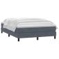 Preview: Boxspringbett mit Matratze Dunkelgrau 160x210 cm Samt