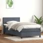 Preview: ARDEBO.de - Boxspringbett mit Matratze Dunkelgrau 80x210 cm Samt