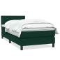 Preview: Boxspringbett mit Matratze Dunkelgrün 80x220 cm Samt