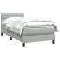 Preview: Boxspringbett mit Matratze Hellgrau 80x210 cm Samt