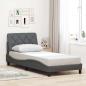 Preview: ARDEBO.de - Bettgestell ohne Matratze Dunkelgrau 80x200 cm Stoff