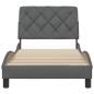 Preview: Bettgestell ohne Matratze Dunkelgrau 80x200 cm Stoff