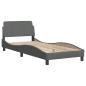 Preview: Bettgestell ohne Matratze Dunkelgrau 80x200 cm Stoff