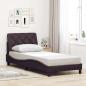 Preview: ARDEBO.de - Bettgestell ohne Matratze Dunkelbraun 90x200 cm Stoff