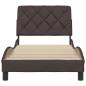 Preview: Bettgestell ohne Matratze Dunkelbraun 90x200 cm Stoff