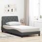 Preview: ARDEBO.de - Bettgestell ohne Matratze Dunkelgrau 100x200 cm Stoff