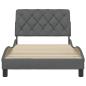 Preview: Bettgestell ohne Matratze Dunkelgrau 100x200 cm Stoff