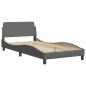 Preview: Bettgestell ohne Matratze Dunkelgrau 100x200 cm Stoff