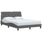 Preview: Bettgestell ohne Matratze Dunkelgrau 120x200 cm Stoff