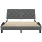 Preview: Bettgestell ohne Matratze Dunkelgrau 120x200 cm Stoff