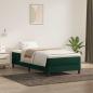 Preview: ARDEBO.de - Boxspringbett ohne Matratze Dunkelgrün 90x220 cm Samt
