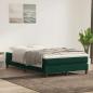 Preview: ARDEBO.de - Boxspringbett ohne Matratze Dunkelgrün 120x220 cm Samt