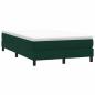 Preview: Boxspringbett ohne Matratze Dunkelgrün 120x220 cm Samt