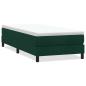 Preview: Boxspringbett ohne Matratze Dunkelgrün 100x220 cm Samt