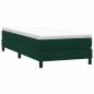 Preview: Boxspringbett ohne Matratze Dunkelgrün 100x220 cm Samt