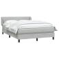 Preview: Boxspringbett mit Matratze Hellgrau 160x210 cm Samt