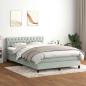 Preview: ARDEBO.de - Boxspringbett mit Matratze Hellgrau 160x210 cm Samt