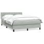Preview: Boxspringbett mit Matratze Hellgrau 160x210 cm Samt