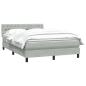 Preview: Boxspringbett mit Matratze Hellgrau 160x210 cm Samt