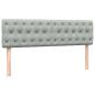 Preview: Boxspringbett mit Matratze Hellgrau 160x210 cm Samt