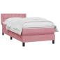 Preview: Boxspringbett mit Matratze Rosa 80x220 cm Samt
