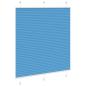 Preview: Plissee Blau 115x100 cm Stoffbreite 114,4 cm Polyester