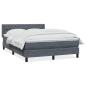 Preview: Boxspringbett mit Matratze Dunkelgrau 160x210 cm Samt