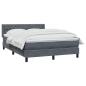 Preview: Boxspringbett mit Matratze Dunkelgrau 160x210 cm Samt