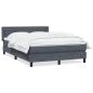 Preview: Boxspringbett mit Matratze Dunkelgrau 160x210 cm Samt