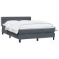 Preview: Boxspringbett mit Matratze Dunkelgrau 160x210 cm Samt