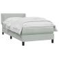Preview: Boxspringbett mit Matratze Hellgrau 80x210 cm Samt