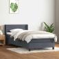 Preview: ARDEBO.de - Boxspringbett mit Matratze Dunkelgrau 80x210 cm Samt