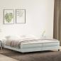 Preview: ARDEBO.de - Boxspringbett ohne Matratze Hellgrau 200x220 cm Samt