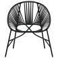 Preview: Gartenstuhl-Set 3-tlg. Schwarz Poly Rattan