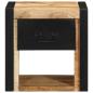 Preview: Nachttisch 40x35x40 cm Raues Mango-Massivholz